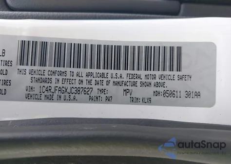 2018 Jeep Grand Cherokee Altitude 4X4 из США, поврежденный, VIN 1C4RJFAGXJC387627